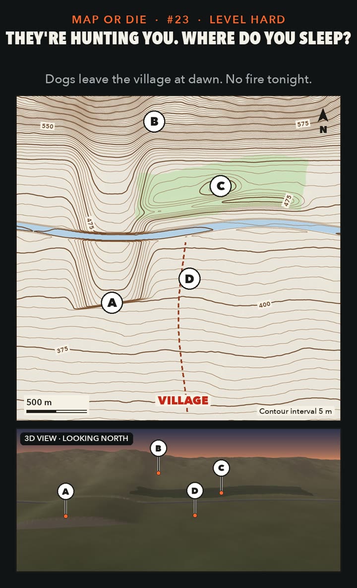 Map 23 · Hunted: THEY'RE HUNTING YOU. WHERE DO YOU SLEEP?
