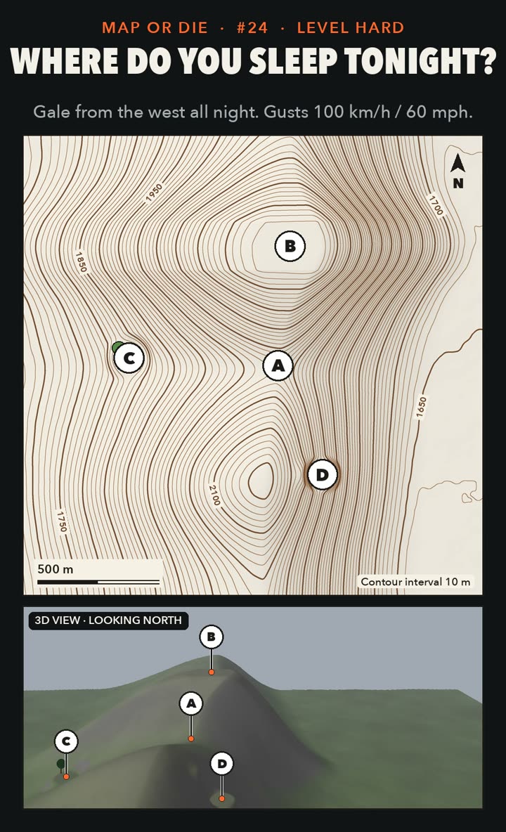 Map 24 · Gale ridge: WHERE DO YOU SLEEP TONIGHT?